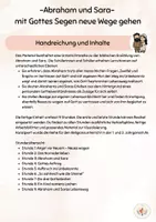 Vorschau - Stundenentwürfe - Abraham und Sara - Klasse 1+2 komplette Unterrichtsreihe - Seite 1