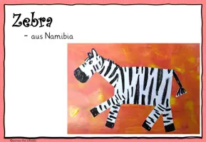 Vorschau - Mal- und Bastelvorlagen - Zebra aus Namibia: Schritt-für-Schritt Anleitung - Seite 1