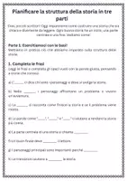 anteprima - Schede informative - Pianificare la struttura della storia in tre parti - Pagina 1