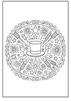 Vorschau - Mal- und Bastelvorlagen - Silvester Mandalas - Seite 3