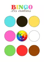 Voorbeeld - 18 Bingokaarten – Les couleurs (Frans) - Pagina 1