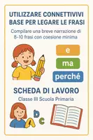 anteprima - Schede informative - Utilizzare connettivi base per legare le frasi - Pagina di copertina