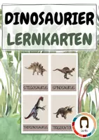 Vorschau - Arbeitsblätter - Dinosaurier Materialpaket – Lernkarten, Punktebilder, Entdeckerbilder & Ausmalbilder - Seite 1