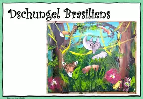 Vorschau - Mal- und Bastelvorlagen - Der Dschungel Brasiliens: Schritt-für-Schritt Anleitung - Seite 1