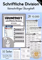 Vorschau - Arbeitsblätter - Schriftliche Division - großes Übungsheft (ZR 10.000) - Deckblatt