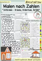 Vorschau - Arbeitsblätter - Malen nach Zahlen - "Zeitformen im Advent" I Kl. 3+4 - Deckblatt