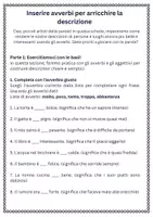 anteprima - Serie di lezioni - Inserire avverbi per arricchire la descrizione - Pagina 1