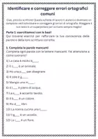 anteprima - Schede informative - Identificare e correggere errori ortografici comuni - Pagina 1
