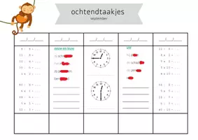 Voorbeeld - Ochtendtaakjes deel 1 (vierde leerjaar/groep 6) - Pagina 1