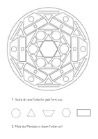 Vorschau - Arbeitsblätter - PAKET Mandalas zu geometrischen Flächen Vierecken - Seite 1