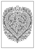 Vorschau - Mal- und Bastelvorlagen - Valentinstag Mandalas – 20 kreative Vorlagen z.B. Herzen, Rosen und Liebesbriefe – zum ausmalen, dekorieren und als liebevolles Geschenk für Zuhause (Konzentration, Freiarbeit, Differenzierung) - Seite 1