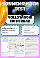 Vorschau - Stundenentwürfe - Test Sonnensystem - Deckblatt
