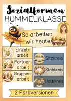 Vorschau - Präsentationen/Tafelbilder - Tafelmaterial Sozialformen Hummelklasse - Deckblatt
