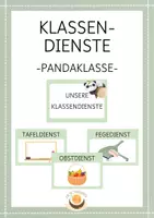 Vorschau - Anderer Materialtyp - Klassendienste - Pandaklasse - Deckblatt