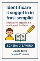 anteprima - Schede informative - Identificare il soggetto in frasi semplici - Pagina di copertina