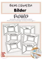 Vorschau - Mal- und Bastelvorlagen - Meine schönsten Bilder | Rückblick (nach Ferien, Reisen, Ereignissen) - Deckblatt