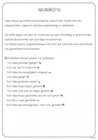 Vorschau - Lehrpläne/Lehrermaterial - Nachdenkzettel - zur Verhaltensreflexion (Klasse 2) - Seite 1