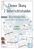 Vorschau - Stundenentwürfe - Massenerhaltung | Chemie Übung 8 | 3 fertige Unterrichtsstunden | sofort einsetzbar | Materialpaket - Seite 1