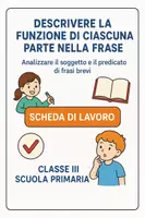 anteprima - Schede informative - Descrivere la funzione di ciascuna parte nella frase - Pagina di copertina