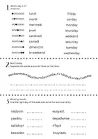Aperçu - Feuilles d'exercices - Worksheets: the days of the week - Page de couverture