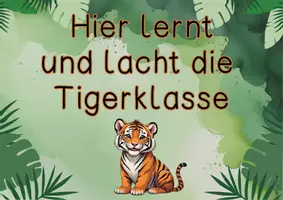 Vorschau - Bildkarten - Willkommensschilder Tigerklasse - Seite 1