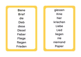 Vorschau - Arbeitsblätter - i / ie - Wörter - Deckblatt