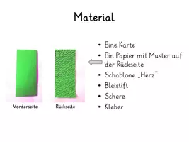 Vorschau - Mal- und Bastelvorlagen - Bastelanleitung Karte mit Spiegelherz Kunst Herz gestalten Bildanleitung - Seite 1