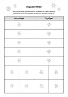 Vorschau - Stationenlernen - Vögel im Winter - Legematerial Vergleich Zugvogel und Standvogel - Seite 1