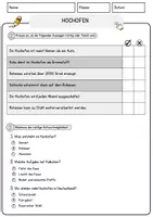 Vorschau - Arbeitsblätter - Hochofen Arbeitsblätter mit Fragen + Lösungen Technik AB - Seite 2