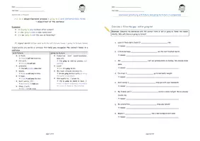 Vorschau - Arbeitsblätter - Jg. 8 ENG, will-future und going to-future - Seite 1