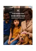 Vorschau - Text - Textanalyse/Textbeschreibung Kurzgeschichte „Geburtstag“ (Mahmood Falaki) - Deckblatt