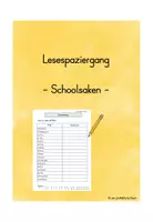 Vorschau - Arbeitsblätter - Lesespaziergang Schulsachen - Schoolsaken Plattdeutsch - Deckblatt