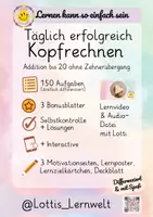 Vorschau - Arbeitsblätter - Täglich erfolgreich Kopfrechnen- Addition ohne Zehnerübergang - Deckblatt