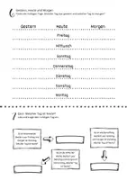 Aperçu - Feuilles d'exercices - Allemand: die Wochentage, Arbeitsblätter - Page 2