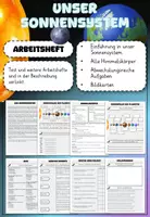 Vorschau - Stundenentwürfe - Arbeitsheft Einführung Sonnensystem - Deckblatt