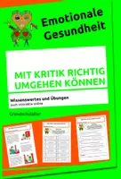 Vorschau - Arbeitsblätter - Mit Kritik richtig umgehen können! - Wissenswertes und Aufgaben - Deckblatt