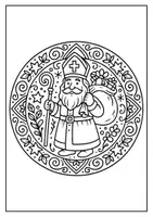 Vorschau - Mal- und Bastelvorlagen - Nikolaus Mandalas Ausmalbilder - Seite 2