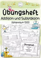 Vorschau - Arbeitsblätter - Halbschriftliche Addition und Subtraktion bis 1000 I Übungsheft - Deckblatt