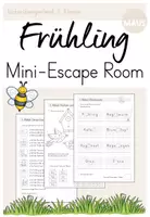 Vorschau - Arbeitsblätter - Mini - Escape Room: Frühling (1. Klasse) - Mathe & Deutsch - Deckblatt