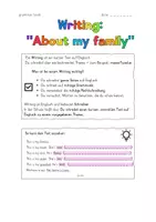 Vorschau - Merkblätter - Writing - About my family (Merkblatt) - Deckblatt