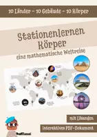 Vorschau - Stationenlernen - Stationenlernen Körper (Pyramide, Prisma, Kugel, Quader, Zylinder, Kegel etc.) - Deckblatt