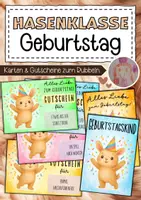 Vorschau - Anderer Materialtyp - Geburtstag feiern in der Hasenklasse - Deckblatt