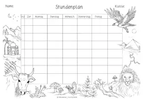 Vorschau - Mal- und Bastelvorlagen - Stundenplan für die 5.Klasse - Seite 2
