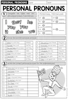 Vorschau - Arbeitsblätter - PERSONAL PRONOUNS - Worksheets (Bundle) - Seite 2