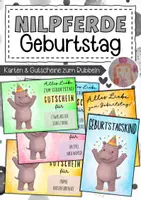 Vorschau - Anderer Materialtyp - Geburtstag feiern in der Nilpferdklasse - Deckblatt