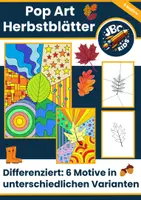 Vorschau - Mal- und Bastelvorlagen - Pop Art Kunstprojekt Malvorlagen Ausmalbilder: Herbst Herbstblätter - Deckblatt