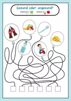 Vorschau - Stationenlernen - Gesund oder ungesund? Vorschule / Klasse 1/2 - Seite 1