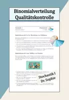 Vorschau - Arbeitsblätter - Binomialverteilung Qualitätskontrolle - Deckblatt