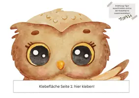 Vorschau - Mal- und Bastelvorlagen - Türschild Eulenklasse - Seite 1