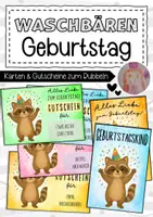 Vorschau - Anderer Materialtyp - Geburtstag feiern in der Waschbärenklasse - Deckblatt